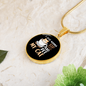 Sip Coffee And Pet Cat Circle Necklace Stainless Steel or 18k Gold 18-22"-Express Your Love Gifts
