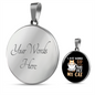 Sip Coffee And Pet Cat Circle Necklace Stainless Steel or 18k Gold 18-22"-Express Your Love Gifts