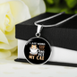 Sip Coffee And Pet Cat Circle Necklace Stainless Steel or 18k Gold 18-22"-Express Your Love Gifts