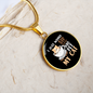 Sip Coffee And Pet Cat Circle Necklace Stainless Steel or 18k Gold 18-22"-Express Your Love Gifts