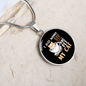 Sip Coffee And Pet Cat Circle Necklace Stainless Steel or 18k Gold 18-22"-Express Your Love Gifts