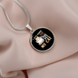 Sip Coffee And Pet Cat Circle Necklace Stainless Steel or 18k Gold 18-22"-Express Your Love Gifts