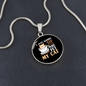 Sip Coffee And Pet Cat Circle Necklace Stainless Steel or 18k Gold 18-22"-Express Your Love Gifts