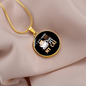 Sip Coffee And Pet Cat Circle Necklace Stainless Steel or 18k Gold 18-22"-Express Your Love Gifts