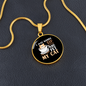 Sip Coffee And Pet Cat Circle Necklace Stainless Steel or 18k Gold 18-22"-Express Your Love Gifts