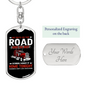 Six Days On The Road Swivel Keychain Dog Tag Stainless Steel or 18k Gold-Express Your Love Gifts