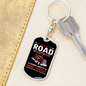Six Days On The Road Swivel Keychain Dog Tag Stainless Steel or 18k Gold-Express Your Love Gifts