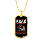 Six Days On The Road Trucker Dog Tag Stainless Steel or 18k Gold 24" Chain-Express Your Love Gifts