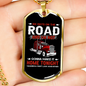 Six Days On The Road Trucker Dog Tag Stainless Steel or 18k Gold 24" Chain-Express Your Love Gifts