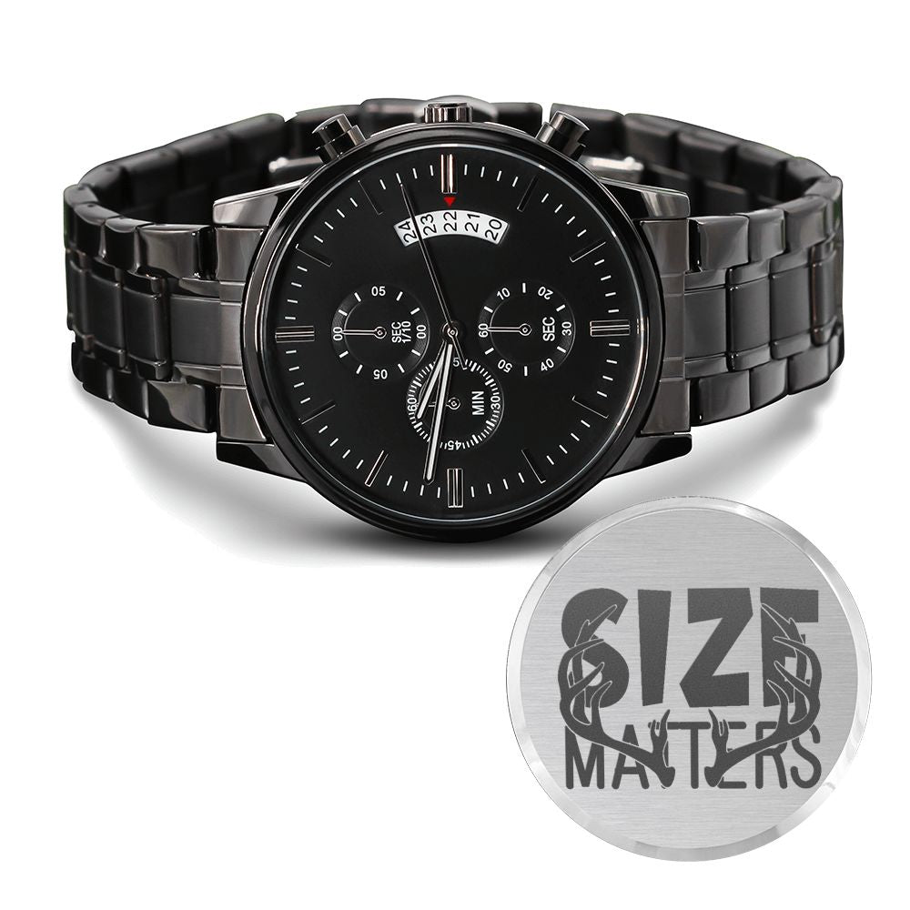 Size Matters Engraved For Hunting Hunters Multifunction Men's Watch Stainless Steel W Copper Dial-Express Your Love Gifts