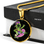 Skater Alien Circle Pendant UFO Alien Fan Necklace Stainless Steel or 18k Gold 18-22"-Express Your Love Gifts