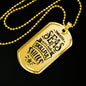 Skillfull Sailors Necklace Stainless Steel or 18k Gold Dog Tag 24" Chain-Express Your Love Gifts