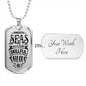Skillfull Sailors Necklace Stainless Steel or 18k Gold Dog Tag 24" Chain-Express Your Love Gifts