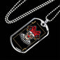 Skull Joker Dog Tag Stainless Steel or 18k Gold 24" Chain-Express Your Love Gifts