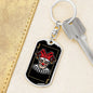 Skull Joker Keychain Dog Tag Stainless Steel or 18k Gold Keyring-Express Your Love Gifts