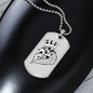 Skull Poker Gambler Necklace Stainless Steel or 18k Gold Dog Tag 24-Express Your Love Gifts