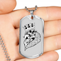 Skull Poker Gambler Necklace Stainless Steel or 18k Gold Dog Tag 24-Express Your Love Gifts