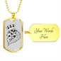 Skull Poker Gambler Necklace Stainless Steel or 18k Gold Dog Tag 24-Express Your Love Gifts