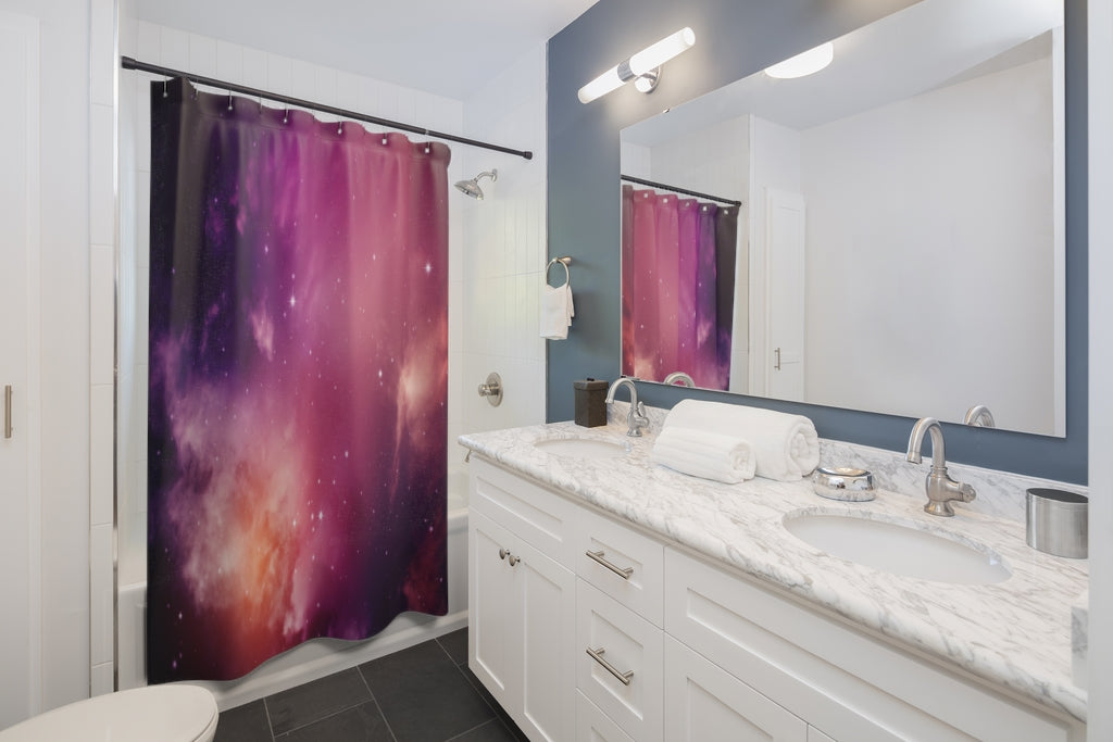 Sky With Stars Stylish Design 71" x 74" Elegant Waterproof Shower Curtain for a Spa-like Bathroom Paradise Exceptional Craftsmanship-Express Your Love Gifts