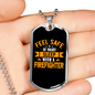 Sleep With A Firefighter Gift Stainless Steel or 18k Gold Dog Tag 24" Chain-Express Your Love Gifts