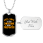 Sleep With A Firefighter Gift Stainless Steel or 18k Gold Dog Tag 24" Chain-Express Your Love Gifts