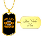 Sleep With A Firefighter Gift Stainless Steel or 18k Gold Dog Tag 24" Chain-Express Your Love Gifts