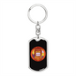 Slot Machine Gambler Keychain Stainless Steel or 18k Gold Dog Tag Keyring-Express Your Love Gifts