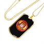 Slot Machine Gambler Necklace Stainless Steel or 18k Gold Dog Tag 24-Express Your Love Gifts