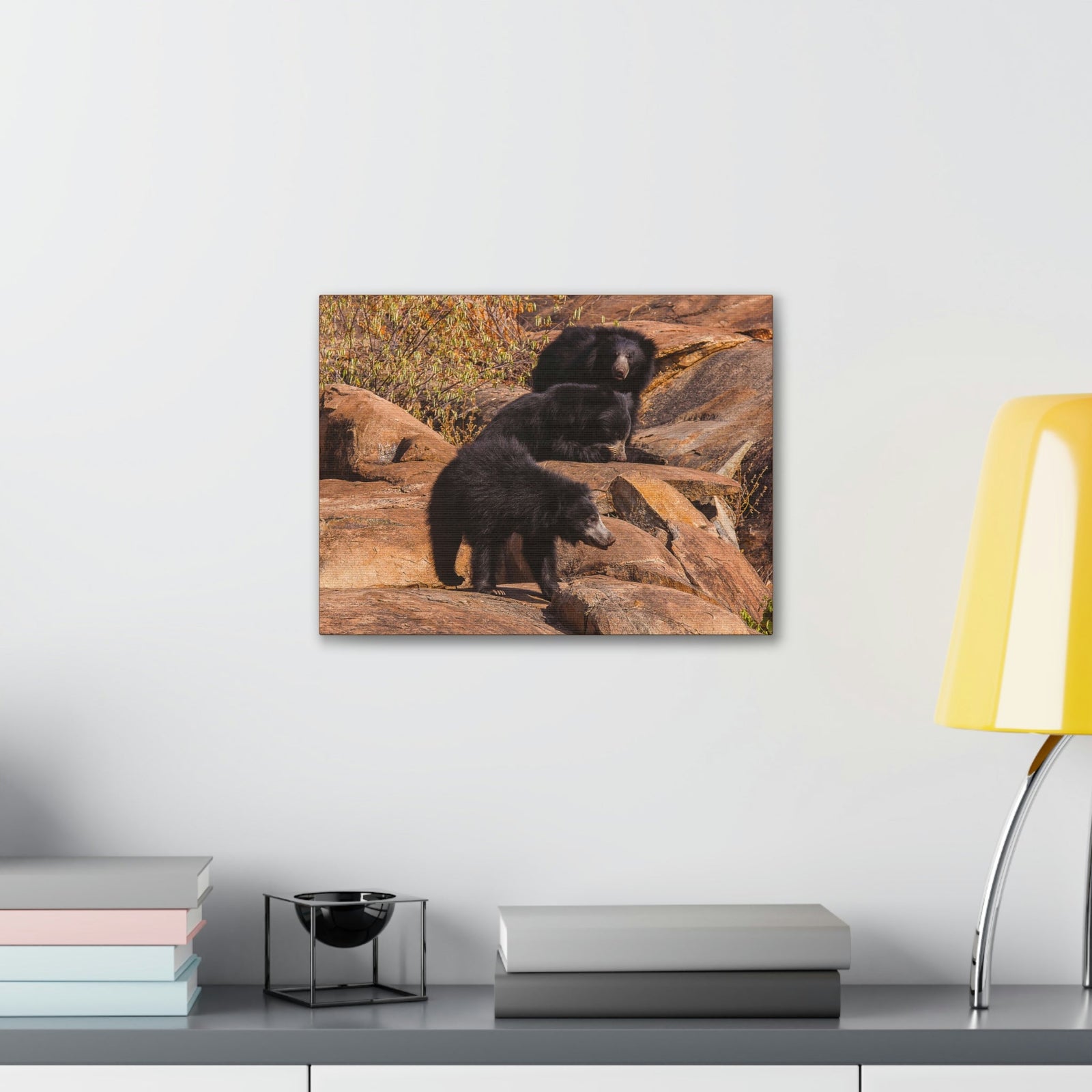 Scripture Walls Sloth Bear Group Sloth Bear Troop Print Animal Wall Art Wildlife Canvas Prints Wall Art Ready to Hang Unframed-Express Your Love Gifts