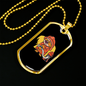Sloth Firefighter Holding Hose Necklace Stainless Steel or 18k Gold Dog Tag 24" Chain-Express Your Love Gifts