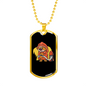 Sloth Firefighter Holding Hose Necklace Stainless Steel or 18k Gold Dog Tag 24" Chain-Express Your Love Gifts