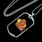 Sloth Firefighter Holding Hose Necklace Stainless Steel or 18k Gold Dog Tag 24" Chain-Express Your Love Gifts