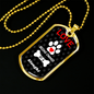Sloughi Love Is Stainless Steel or 18k Gold Dog Tag 24" Chain-Express Your Love Gifts