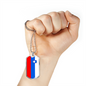 Slovenia Flag Necklace Stainless Steel or 18k Gold Dog Tag 24" Chain-Express Your Love Gifts