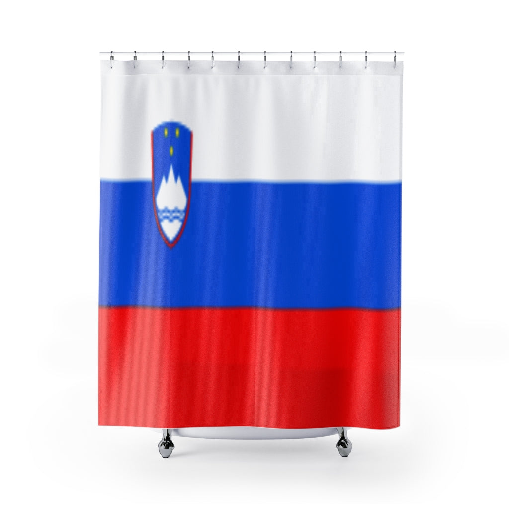 Slovenia Flag Stylish Design 71" x 74" Elegant Waterproof Shower Curtain for a Spa-like Bathroom Paradise Exceptional Craftsmanship-Express Your Love Gifts