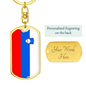 Slovenia Flag Swivel Keychain Dog Tag Stainless Steel or 18k Gold-Express Your Love Gifts