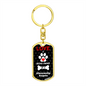 Slovensky Kopov Keychain Stainless Steel or 18k Gold Dog Tag Keyring-Express Your Love Gifts