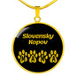Slovensky Kopov Mama Circle Necklace Stainless Steel or 18k Gold 18-22" Dog Owner Lover-Express Your Love Gifts
