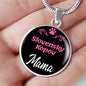 Slovensky Kopov Mama Necklace Circle Pendant Stainless Steel or 18k Gold 18-22" Dog Mom Pendant-Express Your Love Gifts