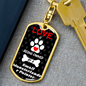 Small Munsterlander Pointer Keychain Stainless Steel or 18k Gold Dog Tag Keyring-Express Your Love Gifts