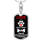 Small Munsterlander Pointer Keychain Stainless Steel or 18k Gold Dog Tag Keyring-Express Your Love Gifts