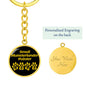 Small Munsterlander Pointer Mama Circle Keychain Stainless Steel or 18k Gold Dog Mom Pendant-Express Your Love Gifts