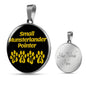 Small Munsterlander Pointer Mama Circle Necklace Stainless Steel or 18k Gold 18-22" Dog Owner Lover-Express Your Love Gifts
