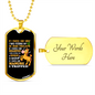 Smell Like Mint Horse Necklace Stainless Steel or 18k Gold Dog Tag 24" Chain-Express Your Love Gifts