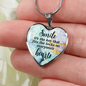 Smile Necklace Stainless Steel or 18k Gold Heart 18-22"-Express Your Love Gifts