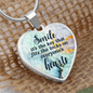 Smile Necklace Stainless Steel or 18k Gold Heart 18-22"-Express Your Love Gifts
