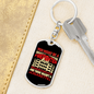 Smoked But Wasn'T CigArette Firefighter Keychain Stainless Steel or 18k Gold Dog Tag Keyring-Express Your Love Gifts