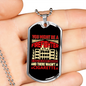 Smoked CigArette Firefighter Gift Stainless Steel or 18k Gold Dog Tag 24" Chain-Express Your Love Gifts