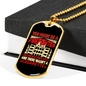 Smoked CigArette Firefighter Gift Stainless Steel or 18k Gold Dog Tag 24" Chain-Express Your Love Gifts