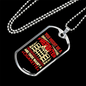 Smoked CigArette Firefighter Gift Stainless Steel or 18k Gold Dog Tag 24" Chain-Express Your Love Gifts